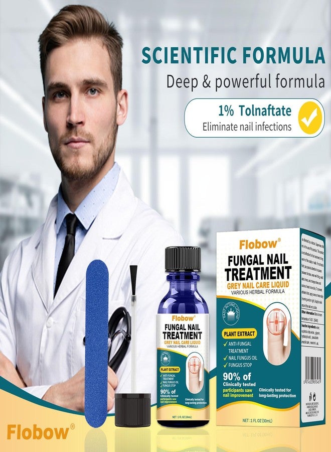 Flobow Toenail Fungus Treatment Extra Strength nail fungus treatment for fingernails, Yellow, Discolored, Broken and Ingrown Nails, ingrown nails and foot fungus treatment extra strength（30ML） - Image 2